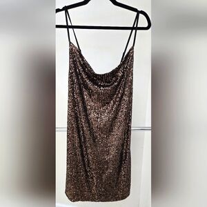 AQUA Cowl Neck Mini Dress NWT